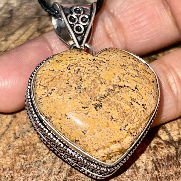 Brown Picture Jasper Pendant 1 7/8” - Picture 4 of 15